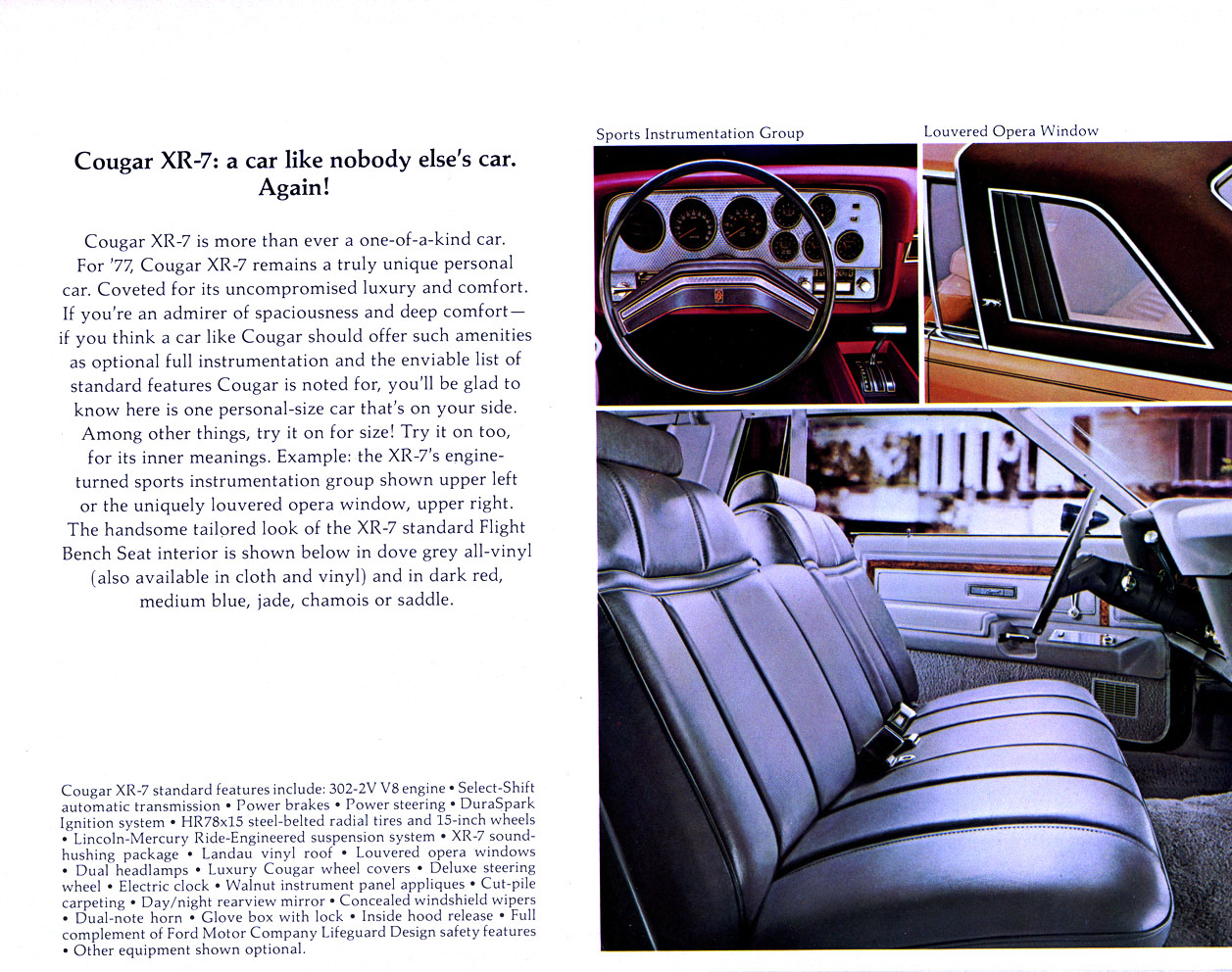 1977 Mercury Cougar Brochure Page 10